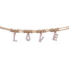 LOVE שרשרת קולר חוט טבעי עם